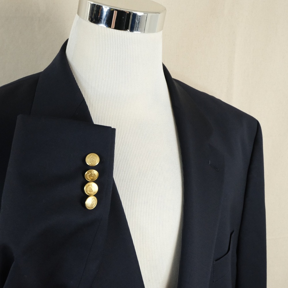 Chaps Navy Blazer with Gold Buttons